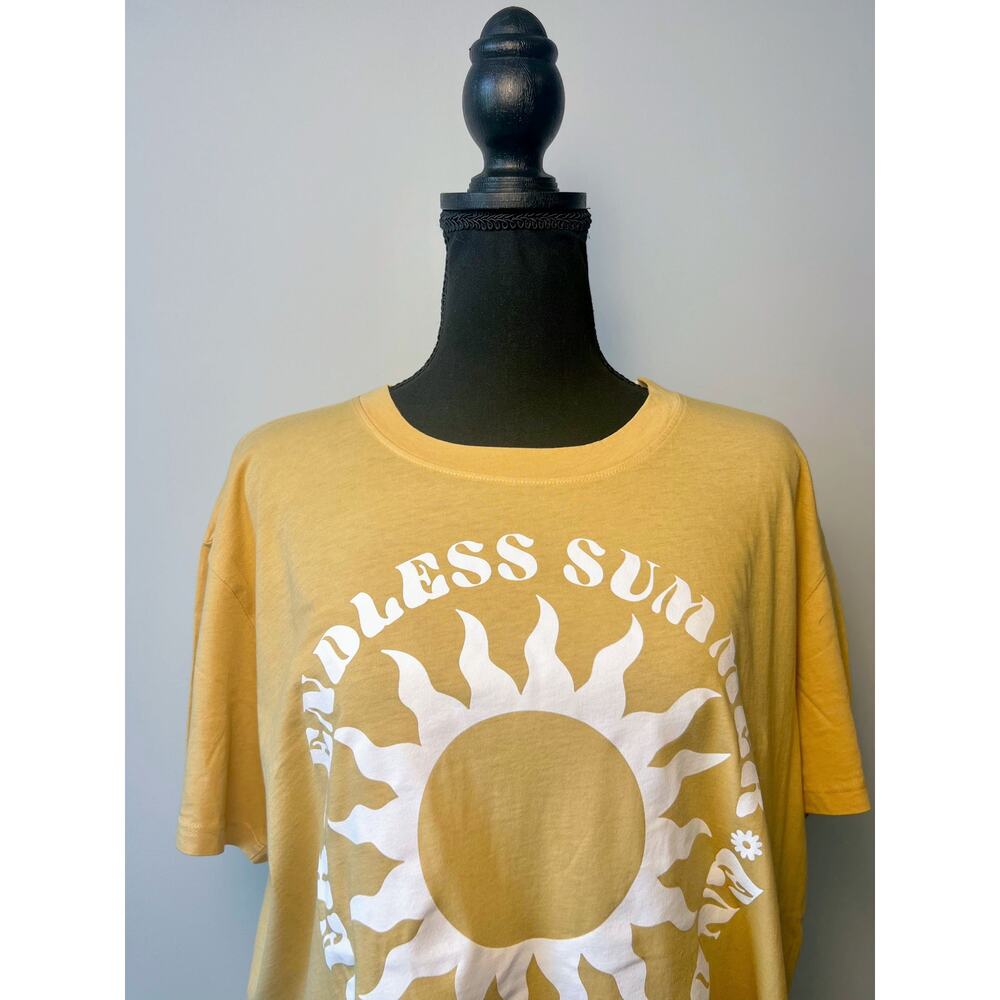 Show Me Your Mumu Endless Summer Travis Tee in Yellow Medium Graphic Print Crew - Picture 4 of 5